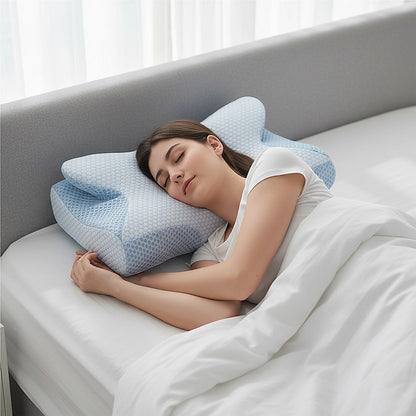 Soft Cervical Pillow for Neck Pain Relief Memory Foam Ergonomic V63-844511