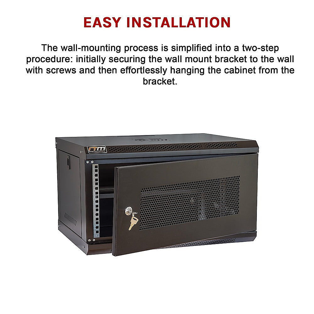 19" 6U Wall Mount Network DVR NVR Data Cabinet Enclosure V63-844561
