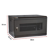 19" 6U Wall Mount Network DVR NVR Data Cabinet Enclosure V63-844561
