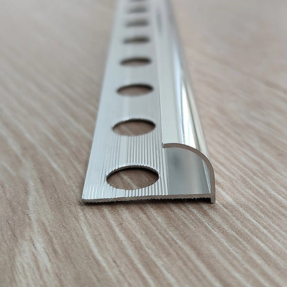 10 x Tile Trim Heavy Duty Round Edge Aluminium 10mm V63-844581