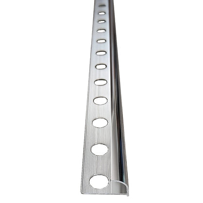 10 x Tile Trim Heavy Duty Round Edge Aluminium 10mm V63-844581
