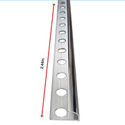 10 x Tile Trim Heavy Duty Round Edge Aluminium 10mm V63-844581