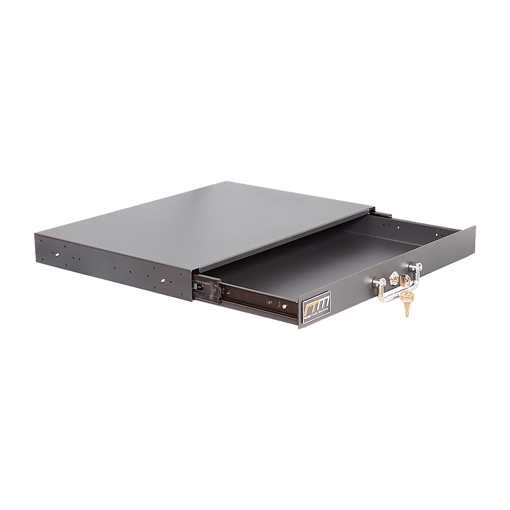 1U Locking Rack Mount Drawer Secure Steel Storage for 19" Network Server V63-844661
