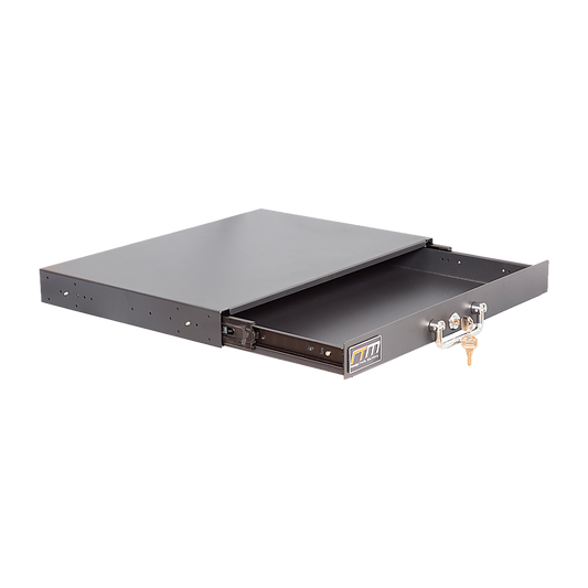 1U Locking Rack Mount Drawer Secure Steel Storage for 19" Network Server V63-844661