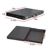 1U Locking Rack Mount Drawer Secure Steel Storage for 19" Network Server V63-844661