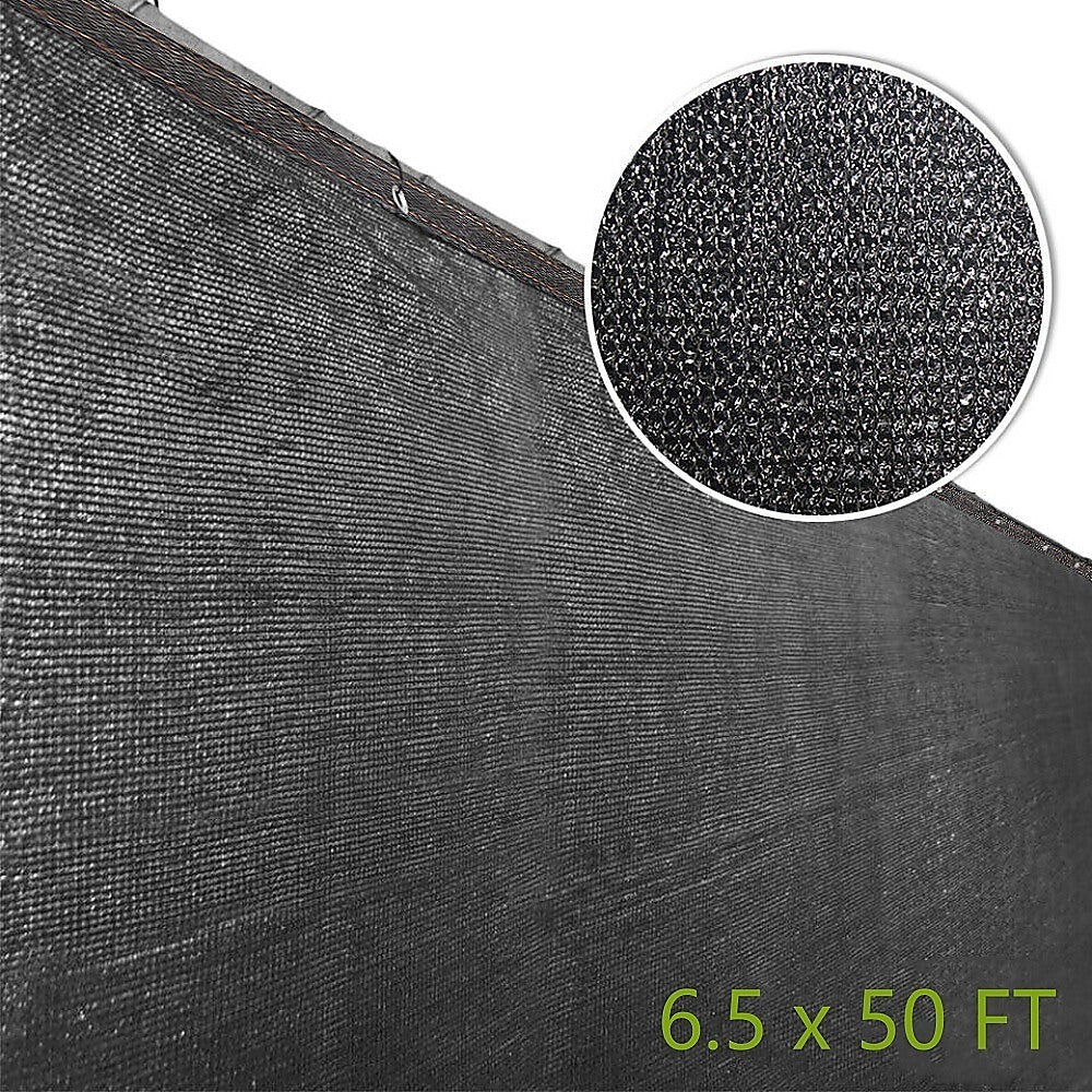 15m x 2m Fence Windscreen Privacy Screen Shade Cover Black Fabric Mesh Garden V63-844671