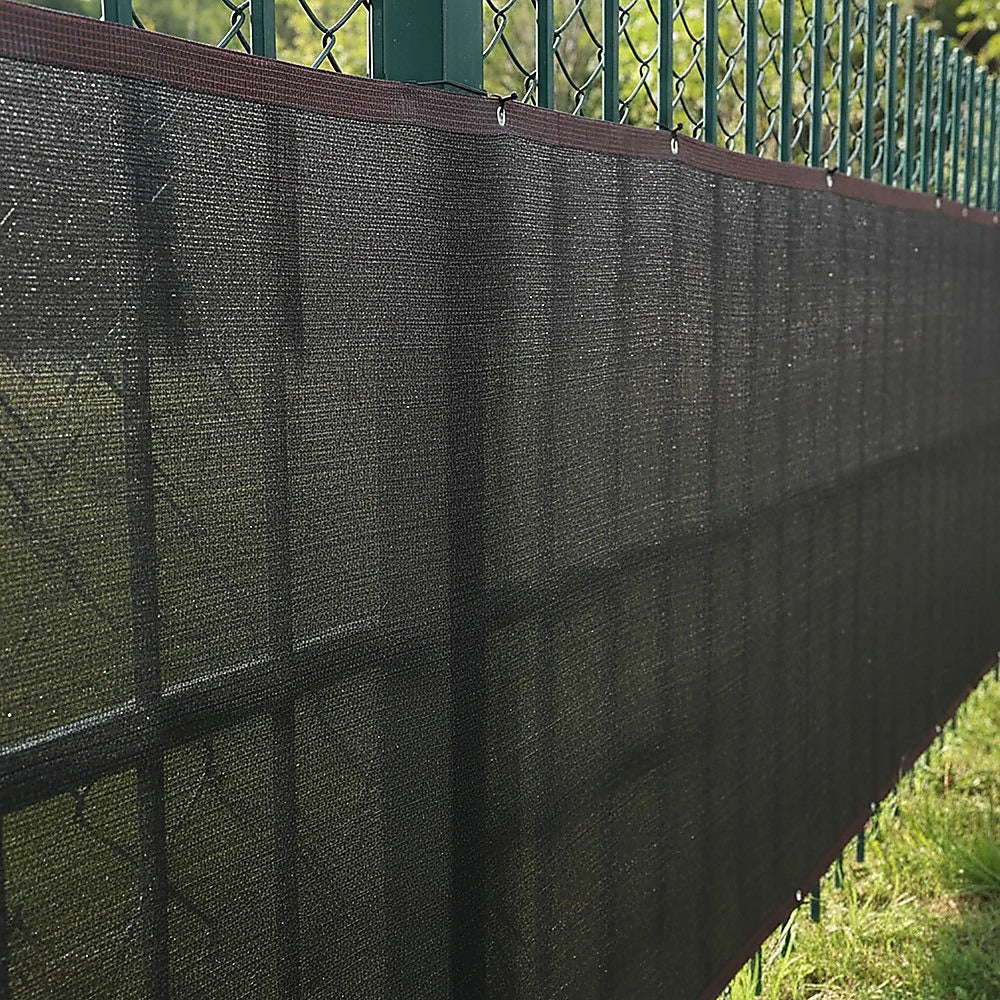 15m x 2m Fence Windscreen Privacy Screen Shade Cover Black Fabric Mesh Garden V63-844671