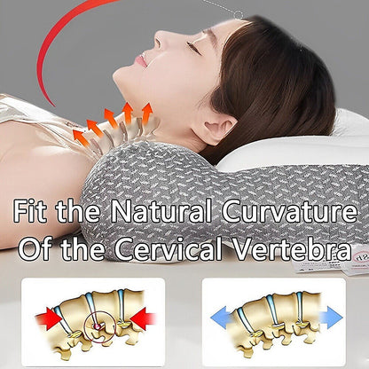 Cervical Ergonomic Pillow Soy Bean Contour Orthopedic Bed Neck Pain Washable V63-844691