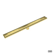 800mm Tile Insert Shower Bathroom Brushed Brass Grate Drain w/ Centre outlet Floor Waste V63-844731