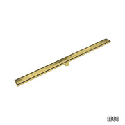 1000mm Tile Insert Bathroom Shower Brushed Brass Grate Drain w/Centre outlet Floor Waste V63-844751