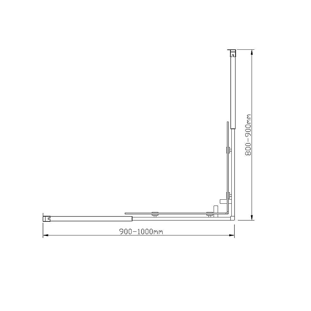 Adjustable 1000x900mm Double Sliding Door Glass Shower Screen in Gold V63-844981