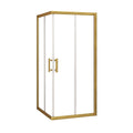 Adjustable 900x900mm Double Sliding Door Glass Shower Screen in Gold V63-845101