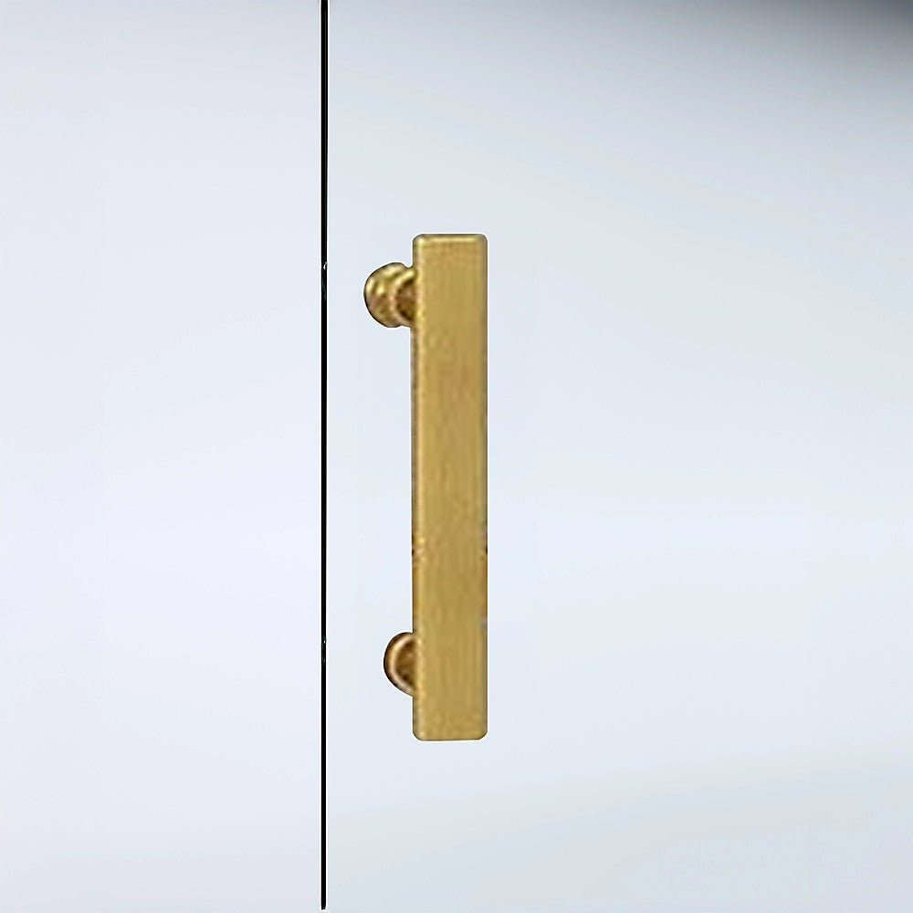Adjustable 900x900mm Double Sliding Door Glass Shower Screen in Gold V63-845101