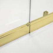 Adjustable 900x1100mm Double Sliding Door Glass Shower Screen in Gold V63-845121