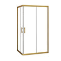 Adjustable 1000x1200mm Double Sliding Door Glass Shower Screen in Gold V63-845171