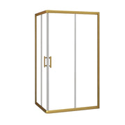 Adjustable 1000x1200mm Double Sliding Door Glass Shower Screen in Gold V63-845171
