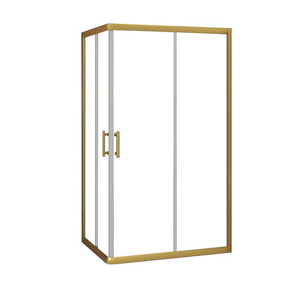 Adjustable 1000x1200mm Double Sliding Door Glass Shower Screen in Gold V63-845171