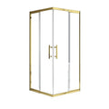 Adjustable 1100x1000mm Double Sliding Door Glass Shower Screen in Gold V63-845191