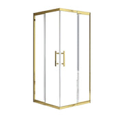 Adjustable 1100x1000mm Double Sliding Door Glass Shower Screen in Gold V63-845191