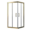 Adjustable 1200x900mm Double Sliding Door Glass Shower Screen in Gold V63-845221