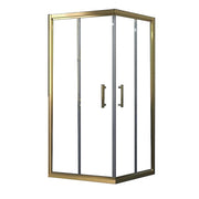 Adjustable 1200x900mm Double Sliding Door Glass Shower Screen in Gold V63-845221