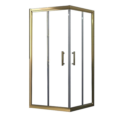 Adjustable 1200x900mm Double Sliding Door Glass Shower Screen in Gold V63-845221