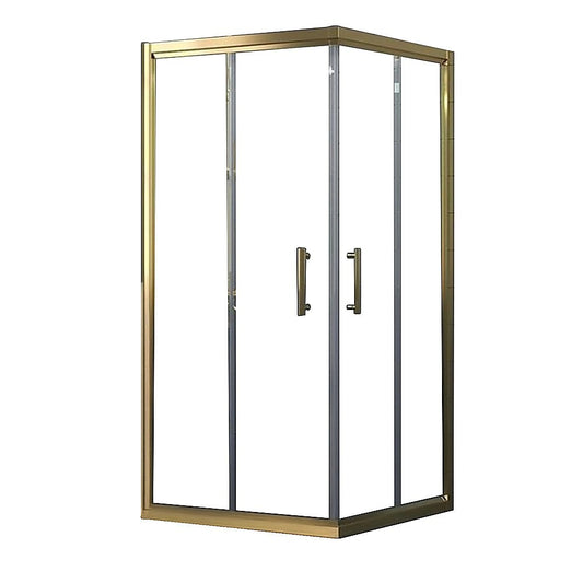Adjustable 1200x1000mm Double Sliding Door Glass Shower Screen in Gold V63-845231