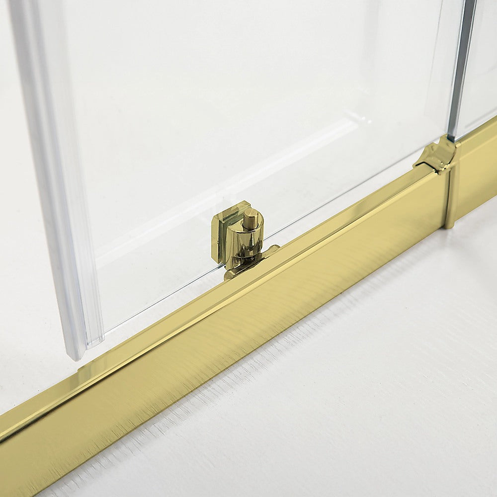 Adjustable 1200x1000mm Double Sliding Door Glass Shower Screen in Gold V63-845231