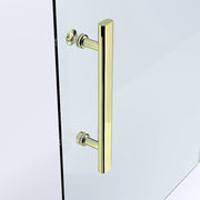 Adjustable 1200x1100mm Double Sliding Door Glass Shower Screen in Gold V63-845241