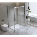 Adjustable 1400x920mm Single Door Corner Sliding Glass Shower Screen in Chrome V63-845681