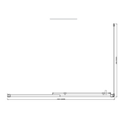 Adjustable 1400x920mm Single Door Corner Sliding Glass Shower Screen in Chrome V63-845681