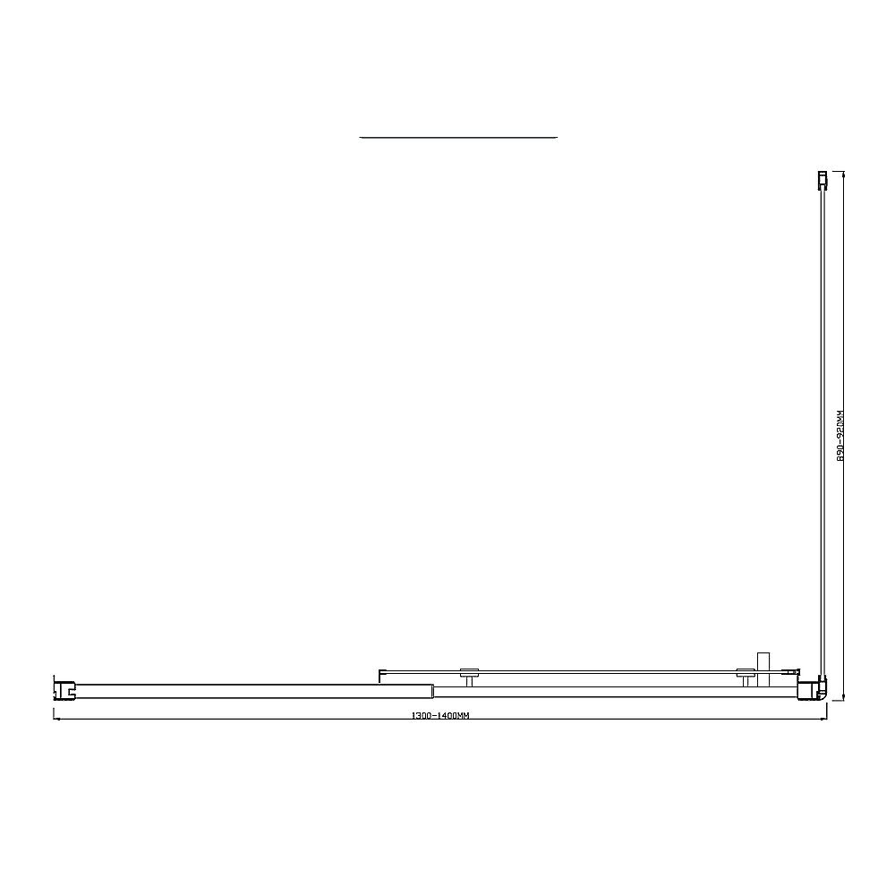 Adjustable 1400x920mm Single Door Corner Sliding Glass Shower Screen in Chrome V63-845681