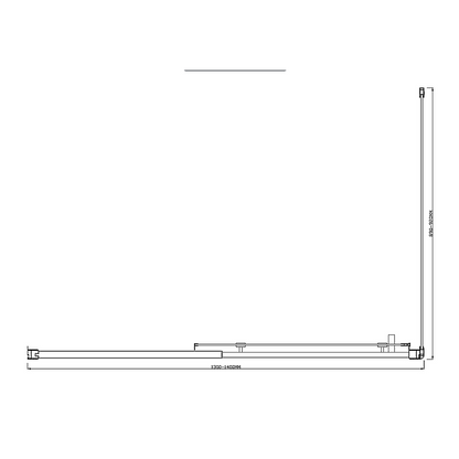 Adjustable 1400x920mm Single Door Corner Sliding Glass Shower Screen in Chrome V63-845681