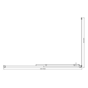 Adjustable 1500x920mm Single Door Corner Sliding Glass Shower Screen in Chrome V63-845691