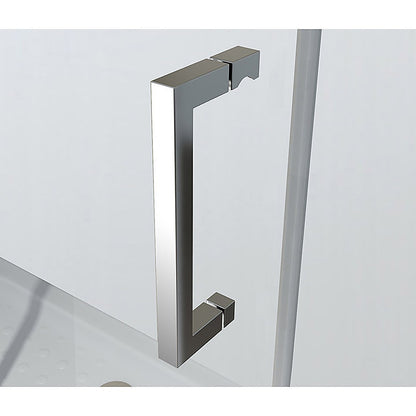 Adjustable 1800x800mm Single Door Corner Sliding Glass Shower Screen in Chrome V63-845701