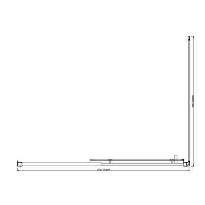 Adjustable 1400x1010mm Single Door Corner Sliding Glass Shower Screen in Chrome V63-845721
