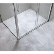 Adjustable 1500x1010mm Single Door Corner Sliding Glass Shower Screen in Chrome V63-845731