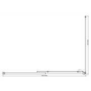 Adjustable 1500x1010mm Single Door Corner Sliding Glass Shower Screen in Chrome V63-845731