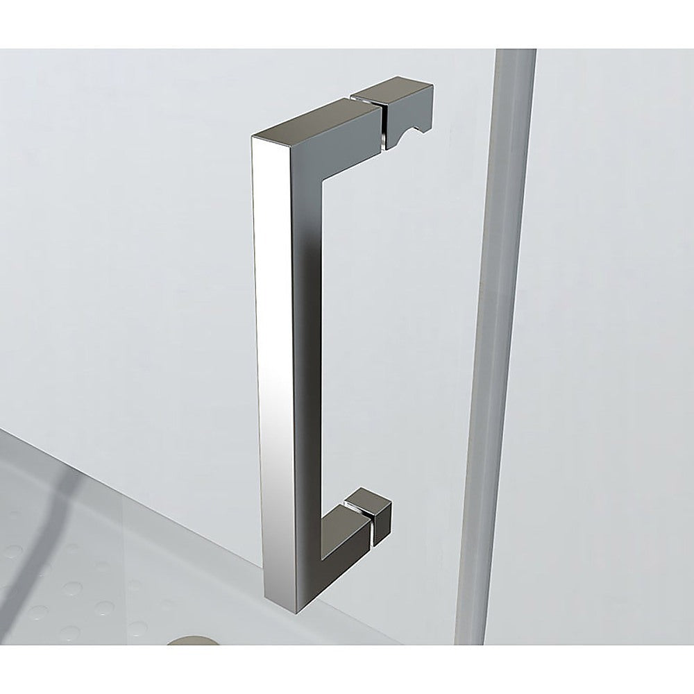 Adjustable 1800x1010mm Single Door Corner Sliding Glass Shower Screen in Chrome V63-845741