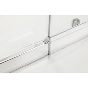 Adjustable 1300x800mm Single Door Corner Sliding Glass Shower Screen in Chrome V63-845751