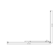 Adjustable 1300x920mm Single Door Corner Sliding Glass Shower Screen in Black V63-846051
