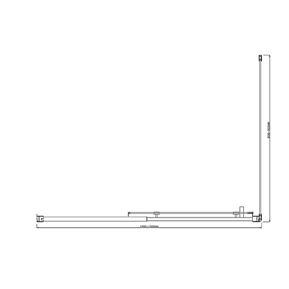 Adjustable 1300x920mm Single Door Corner Sliding Glass Shower Screen in Black V63-846051