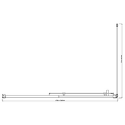Adjustable 1300x800mm Single Door Corner Sliding Glass Shower Screen in Black V63-846131