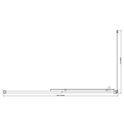 Adjustable 1500x800mm Single Door Corner Sliding Glass Shower Screen in Black V63-846271