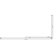 150mm Adjustable (1850x800mm) Single Door Corner Sliding Glass Shower Screen in Black V63-846281