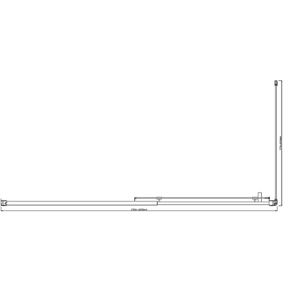 150mm Adjustable (1850x800mm) Single Door Corner Sliding Glass Shower Screen in Black V63-846281