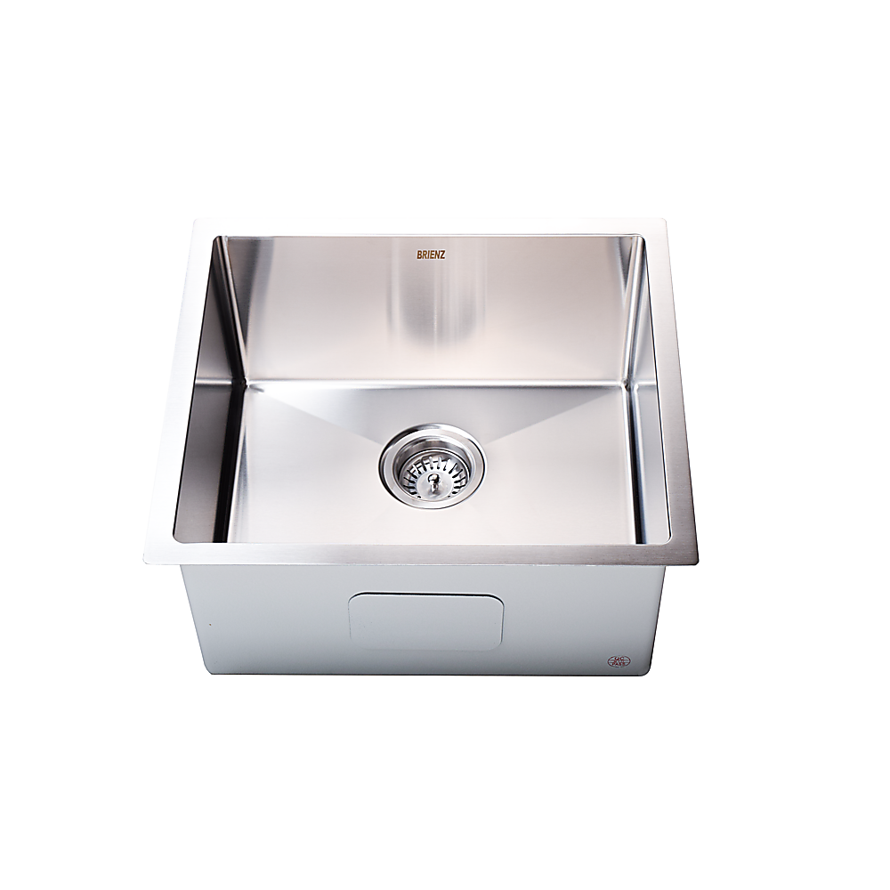 510x450mm Handmade Stainless Steel Undermount / Topmount Kitchen Laundry Sink with Waste V63-846381