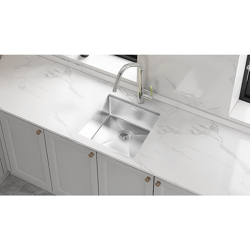 510x450mm Handmade Stainless Steel Undermount / Topmount Kitchen Laundry Sink with Waste V63-846381