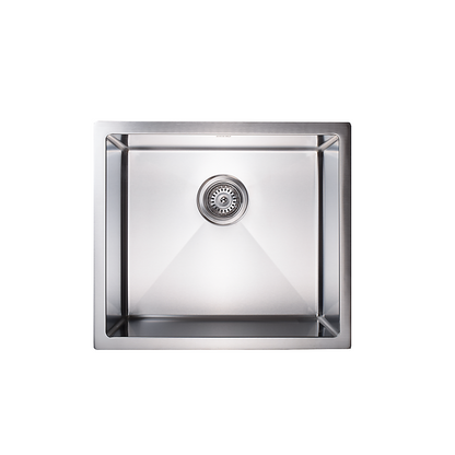 510x450mm Handmade Stainless Steel Undermount / Topmount Kitchen Laundry Sink with Waste V63-846381