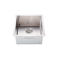 450x450mm Handmade Stainless Steel Undermount / Topmount Kitchen Laundry Sink with Waste V63-846401